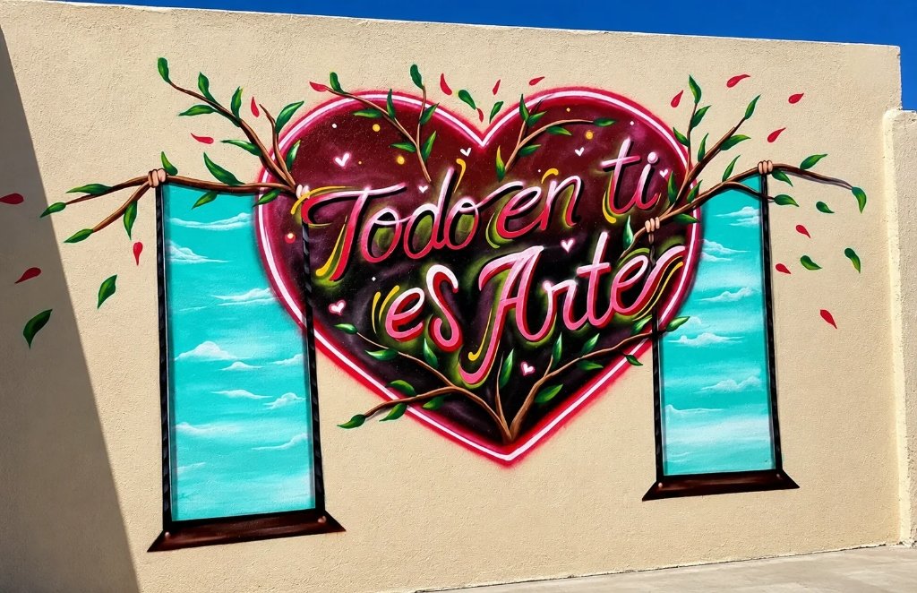 Mural Corazón Todo en ti es Arte