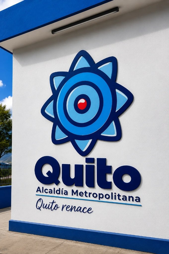 Logo 3D Quito Alcaldía Metropolitana