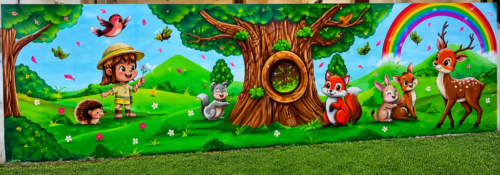 Mural Bosque Mágico Infantil