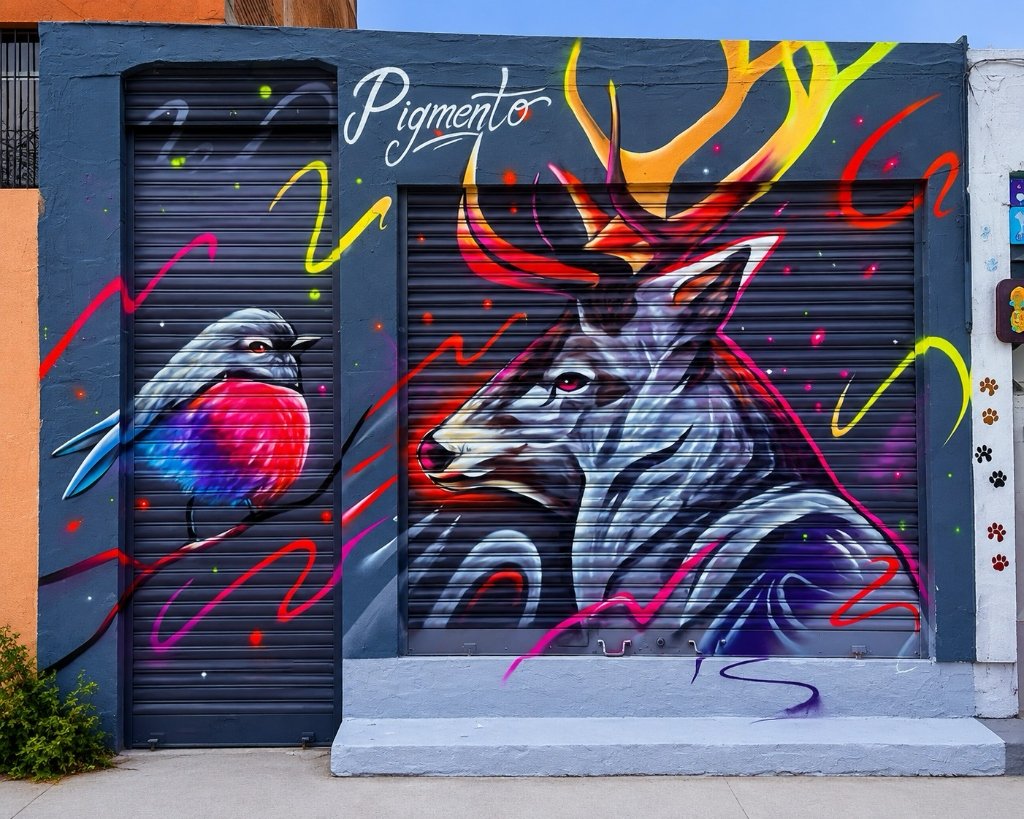 Mural Publicidad Pigmento Ciervo