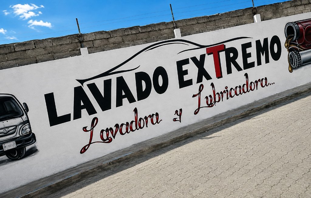 Mural Publicidad Lavado Extremo
