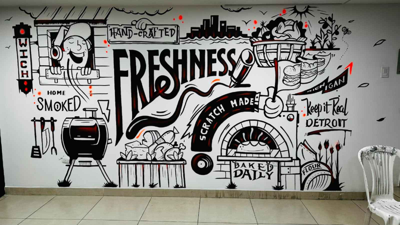 Craft Bakery & BBQ Lettering